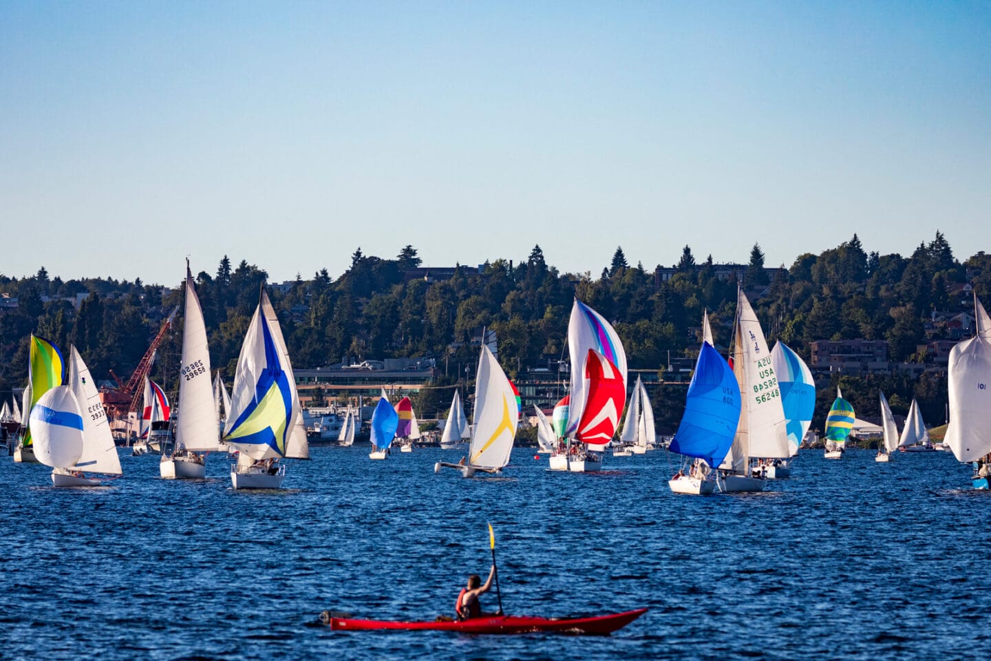 Sailing in South Lake Union near Stratus, Washington, 98121