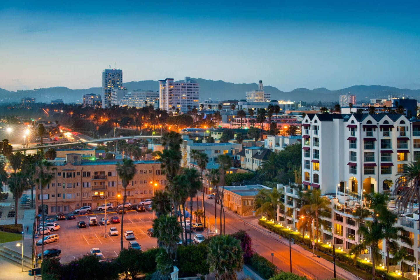 Breathtaking Views of Santa Monica Skyline at Sea Castle, California, 90401