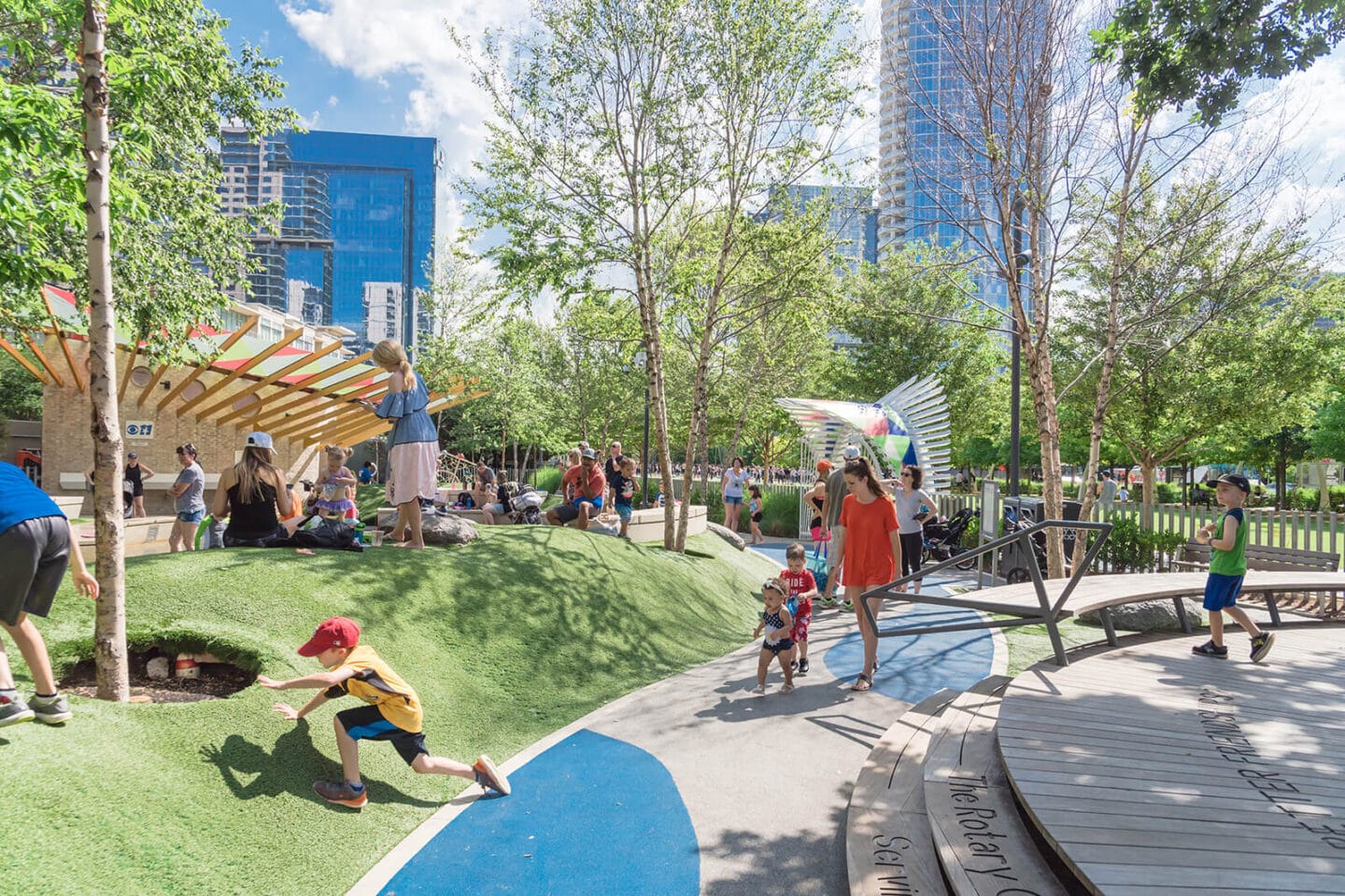 5.2-acre urban green space of Klyde Warren Park at The Monterey by Windsor, Dallas, TX