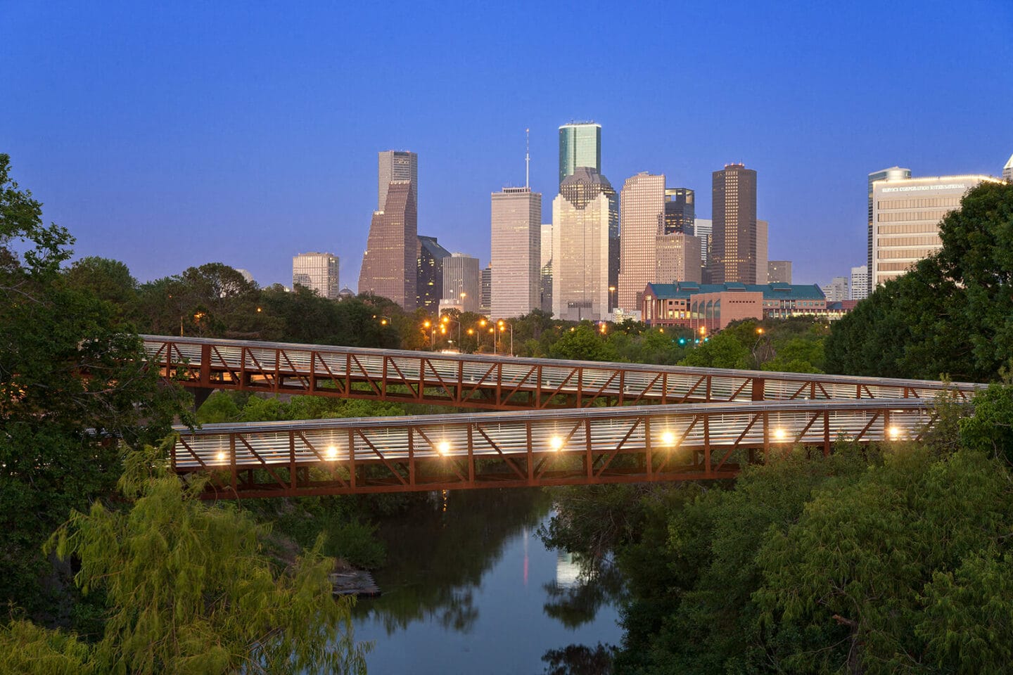 Historic Houston Skyline View from Windsor Memorial, 3131 Memorial Court, Houston