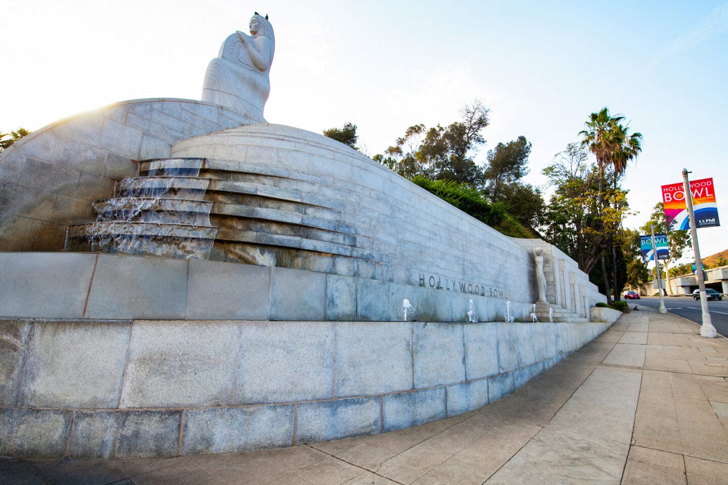 Hollywood Bowl Fountain near Sunset and Vine, Los Angeles, California