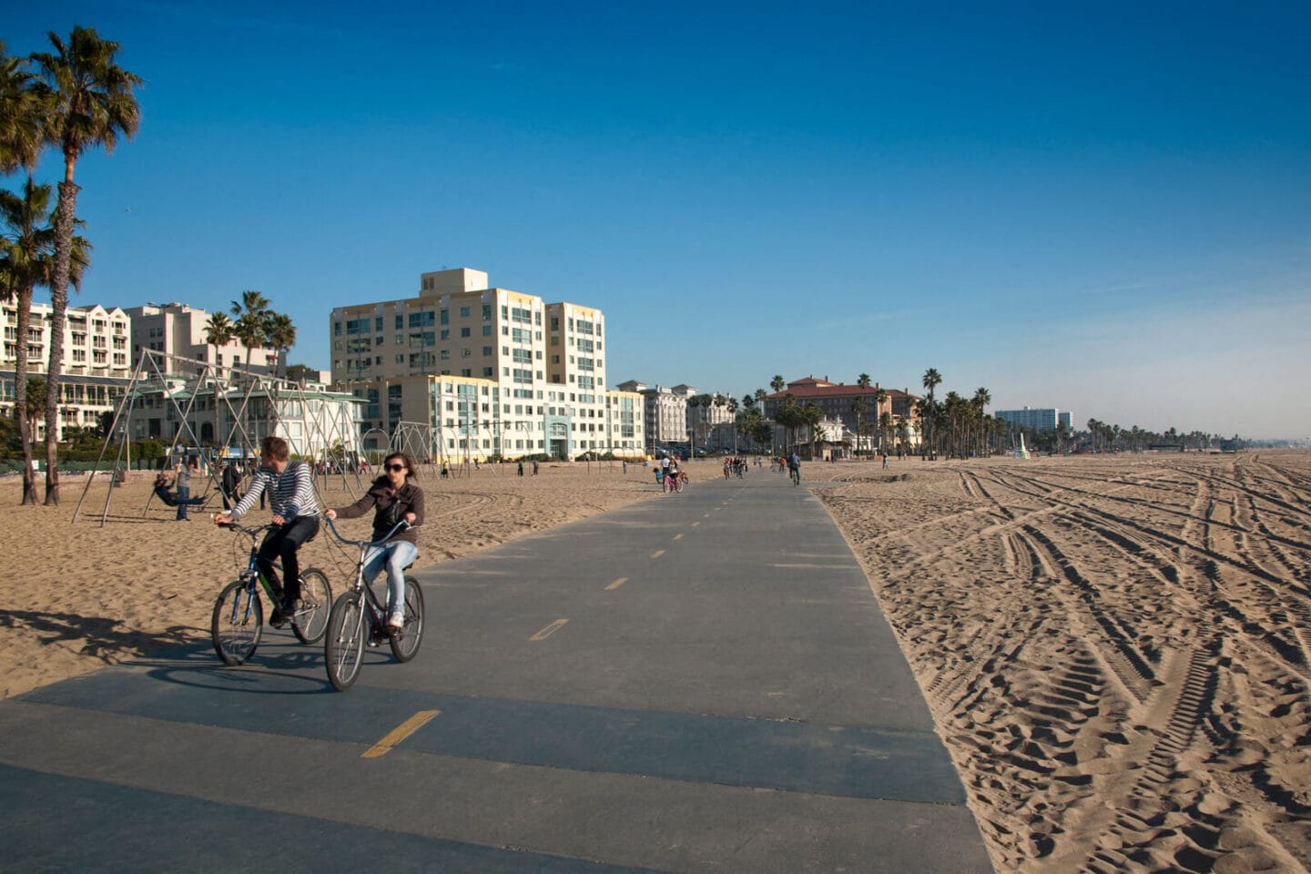 Santa Monica Boardwalk by Sea Castle, Santa Monica, California