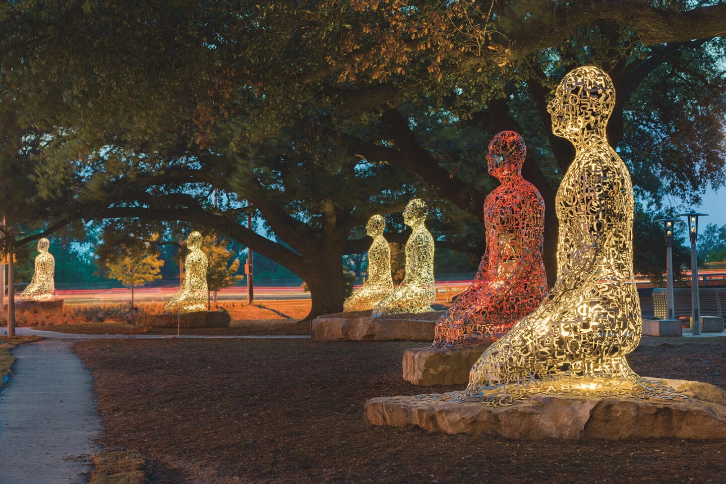 Close To Houston's Tolerance Sculptures at Windsor Memorial, Houston, Texas