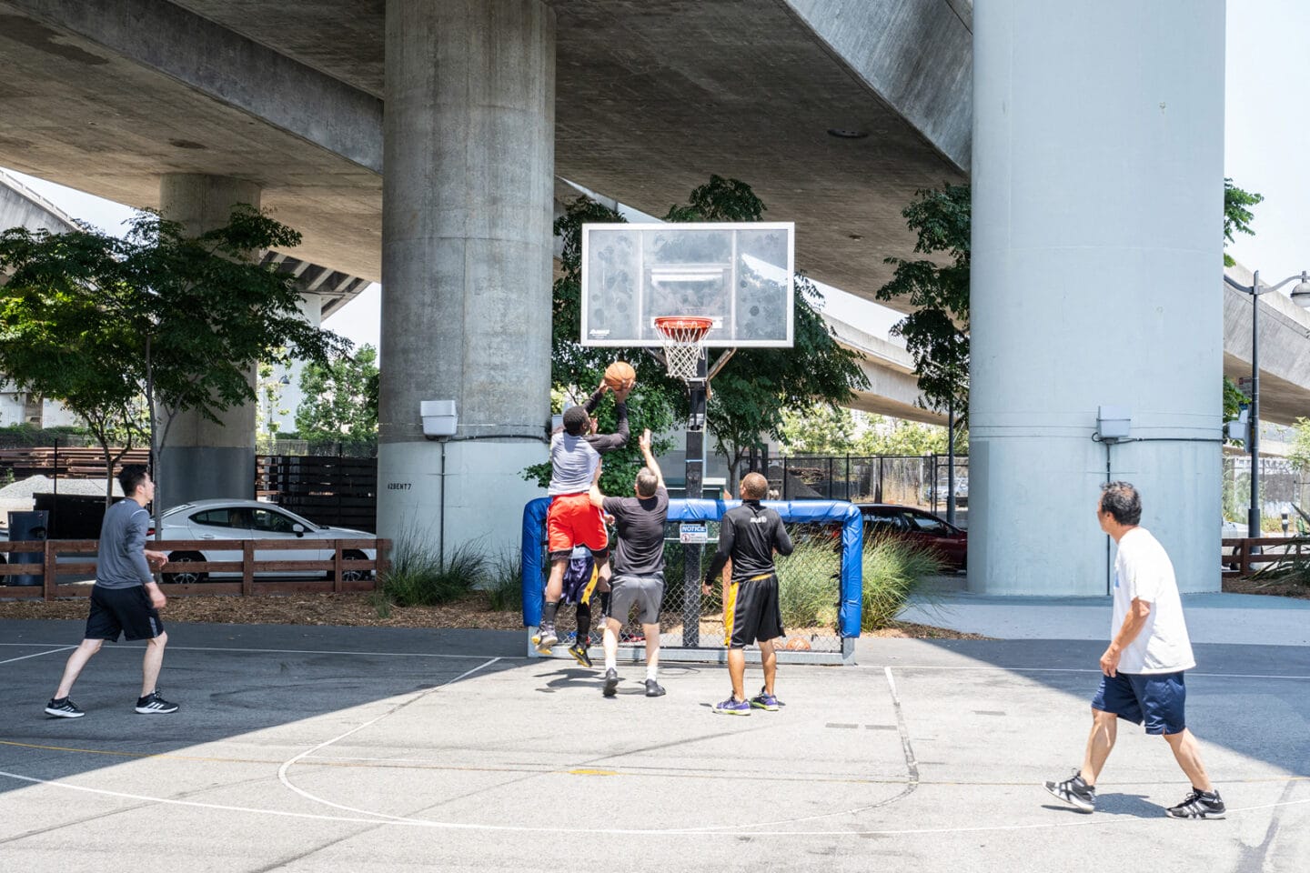 Basketball at Mission Creek Park near Mission Bay by Windsor, California, 94158