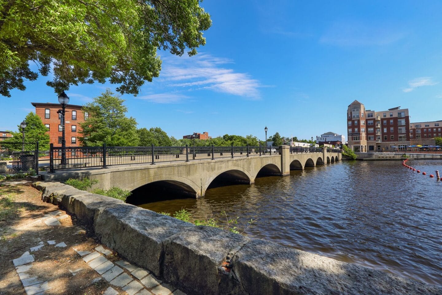 Lake And Bridge View at Edison on the Charles by Windsor, Waltham, 02453