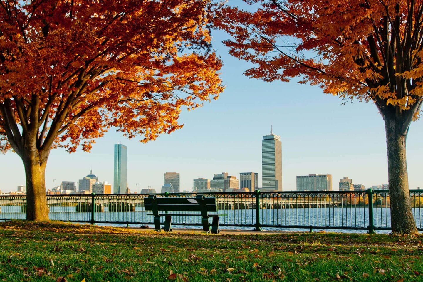 Outdoor Green Space With Lake View at Edison on the Charles by Windsor, Massachusetts