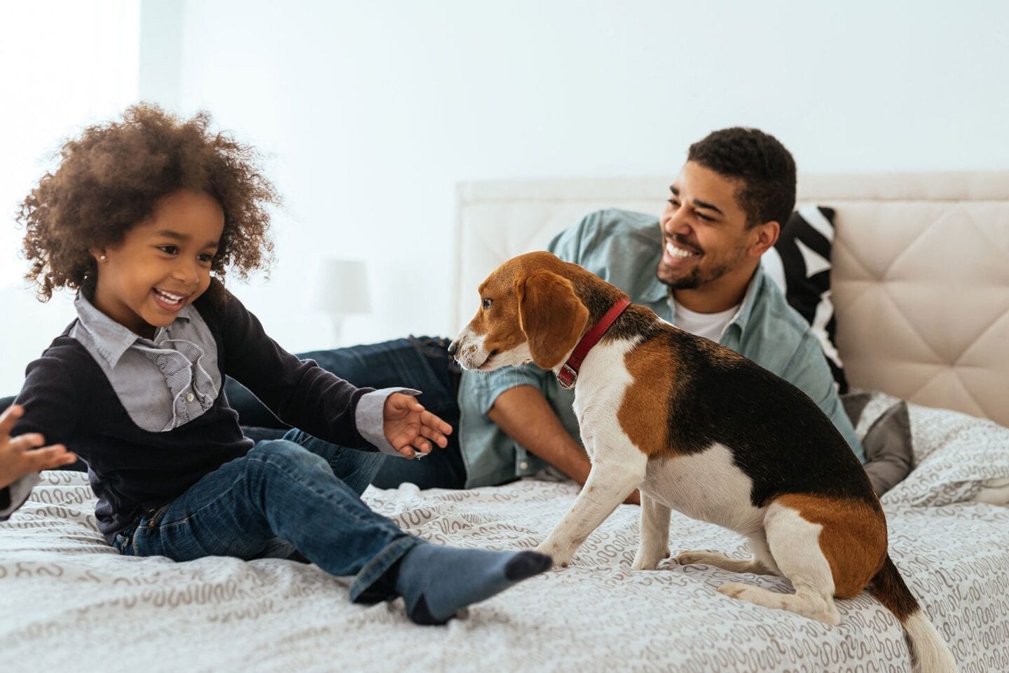 Family Time Together With Dog at Windsor Ridge, Austin, TX