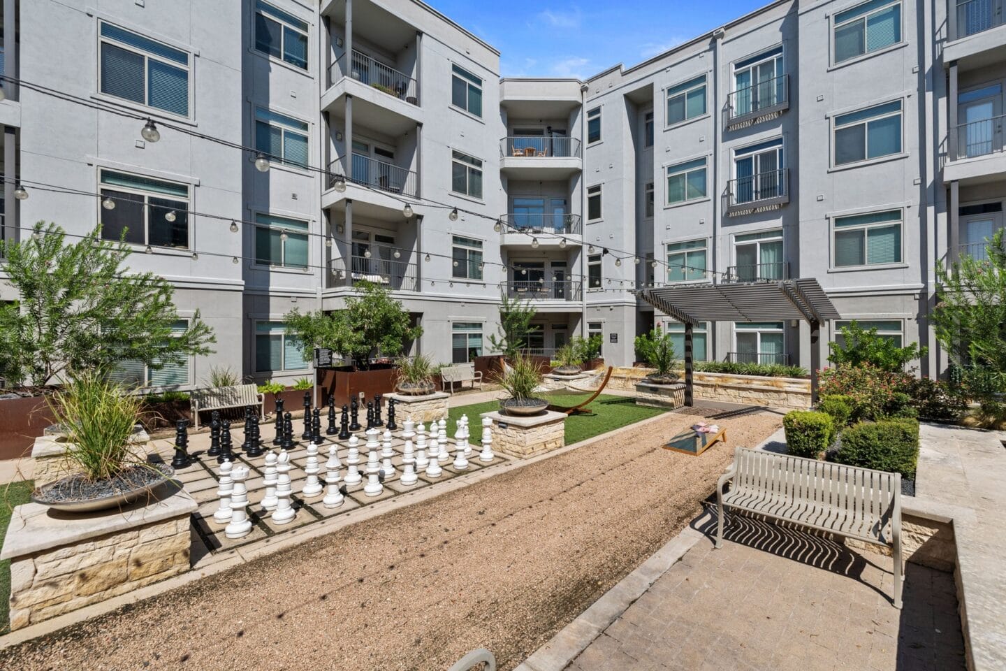 Game courtyard at Eleven by Windsor, Austin, TX, 78702