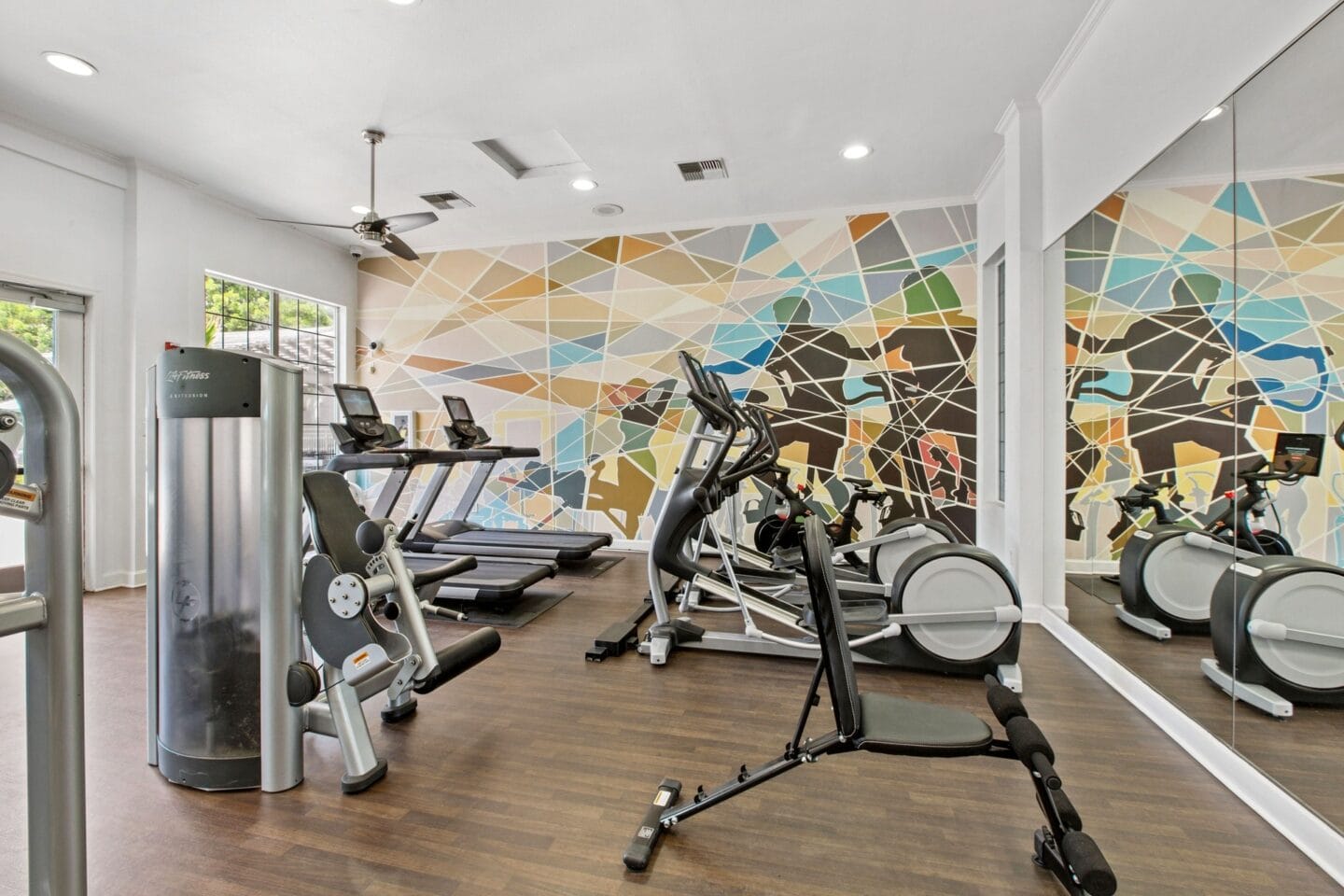 Spin bikes at Pavona Apartments, San Jose, California