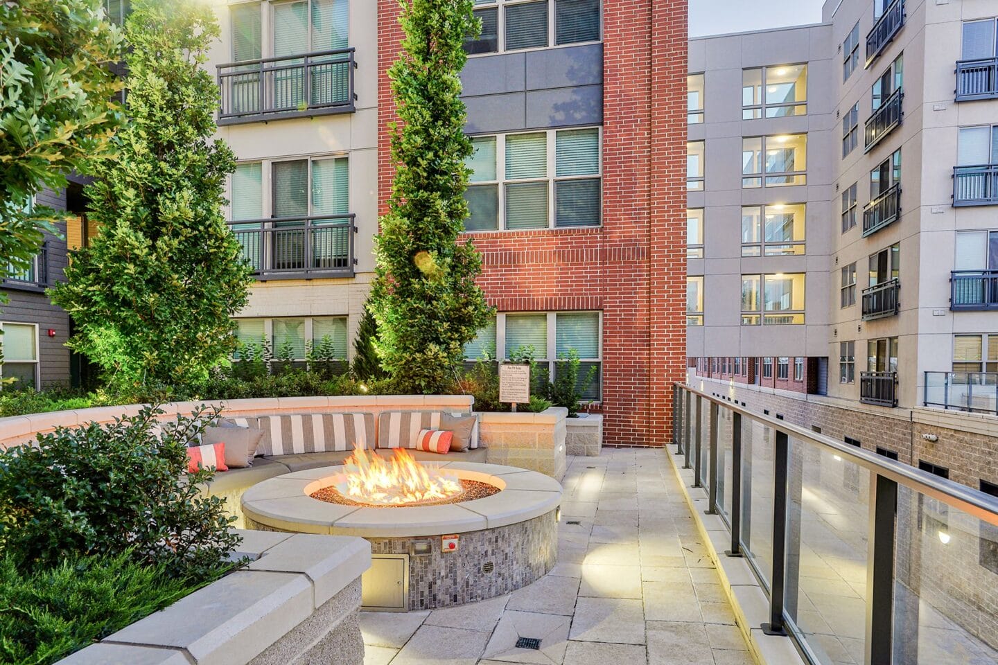 Outdoor fireplace at Platt Park by Windsor, Denver, CO