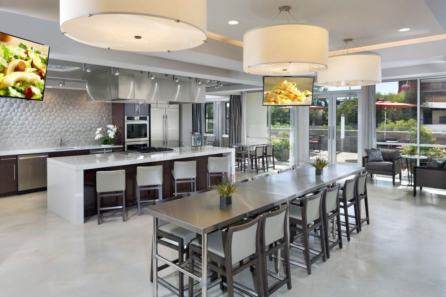 Clubhouse Kitchen Breakfast Bar with Stools at Windsor Encore, Atlanta, 30339