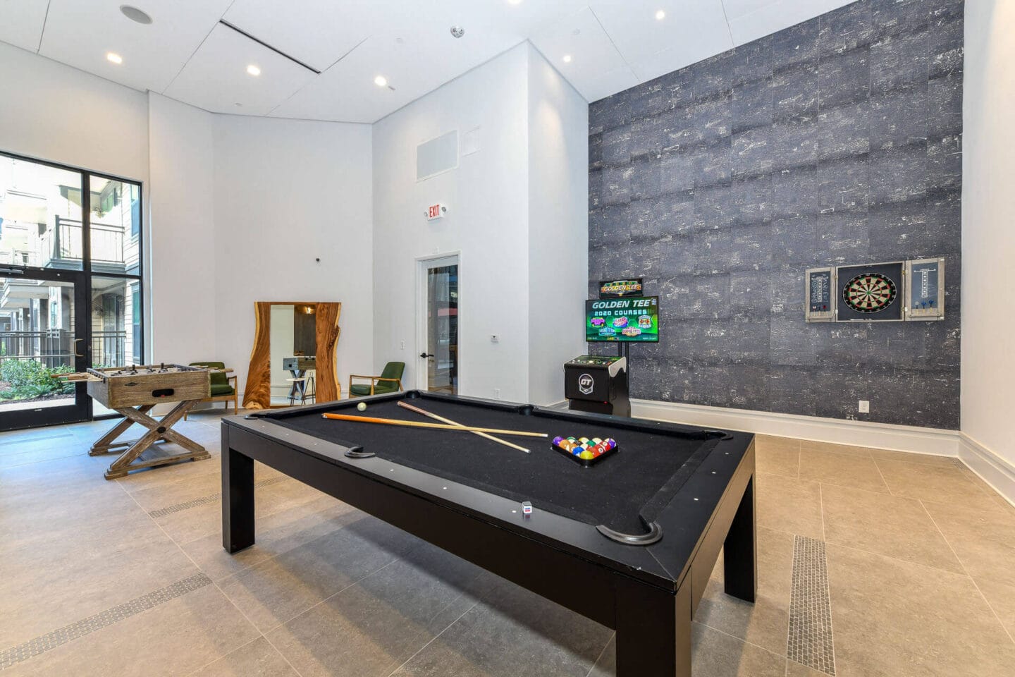 Billiards table at Elevate West Village, 4520 Pine Street, Smyrna