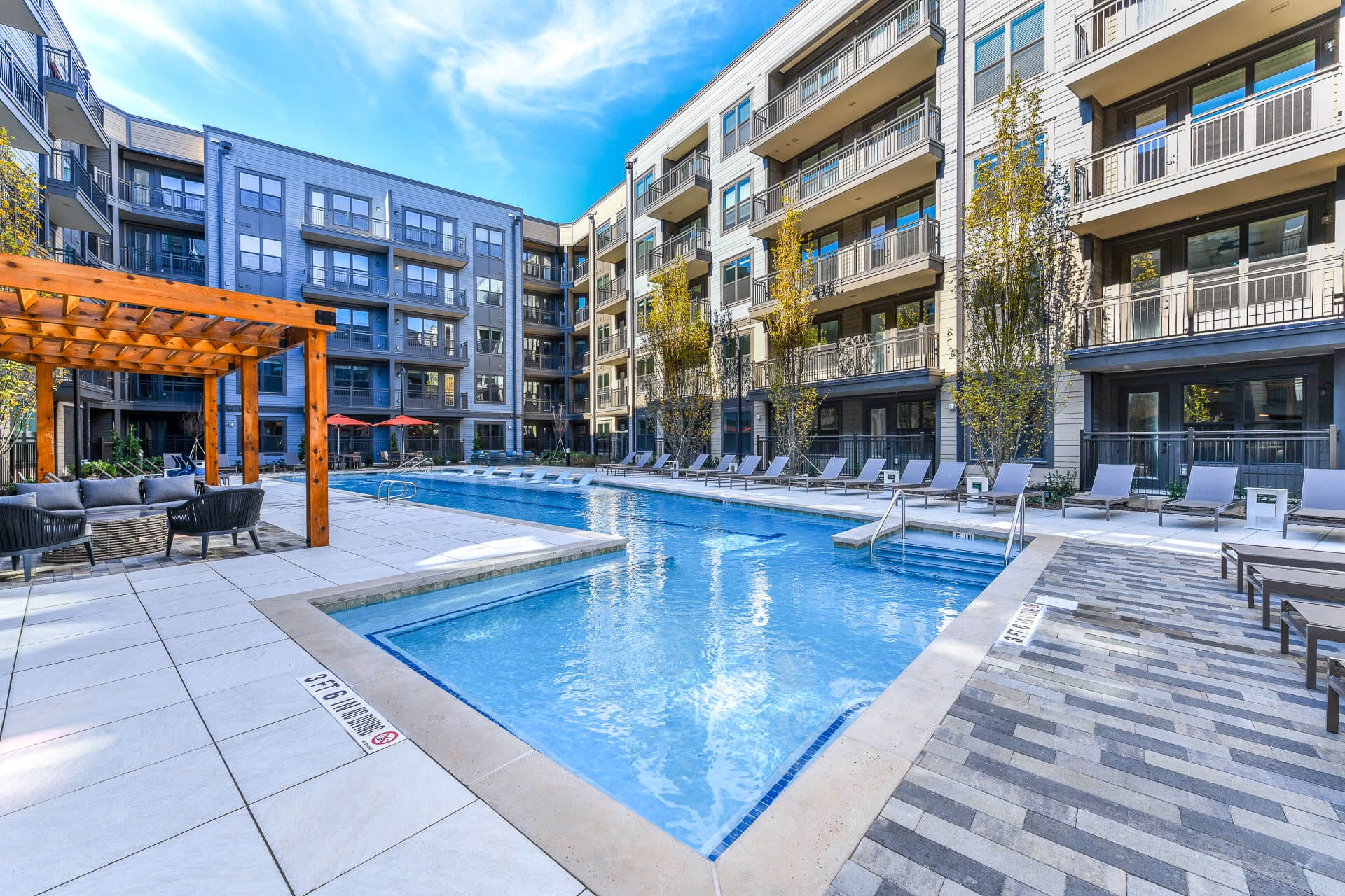 Resort style pool at Elevate West Village, 4520 Pine Street, Smyrna