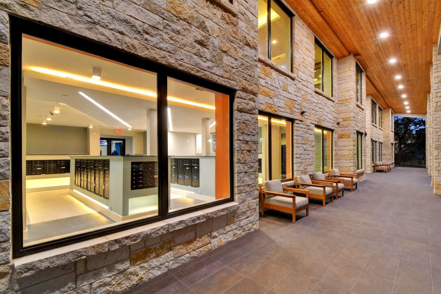 Indoor mail center at Windsor Ridge, Texas