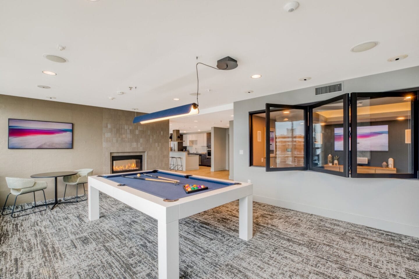 Game Room with Billiards Table at The Martin, Seattle, 98121