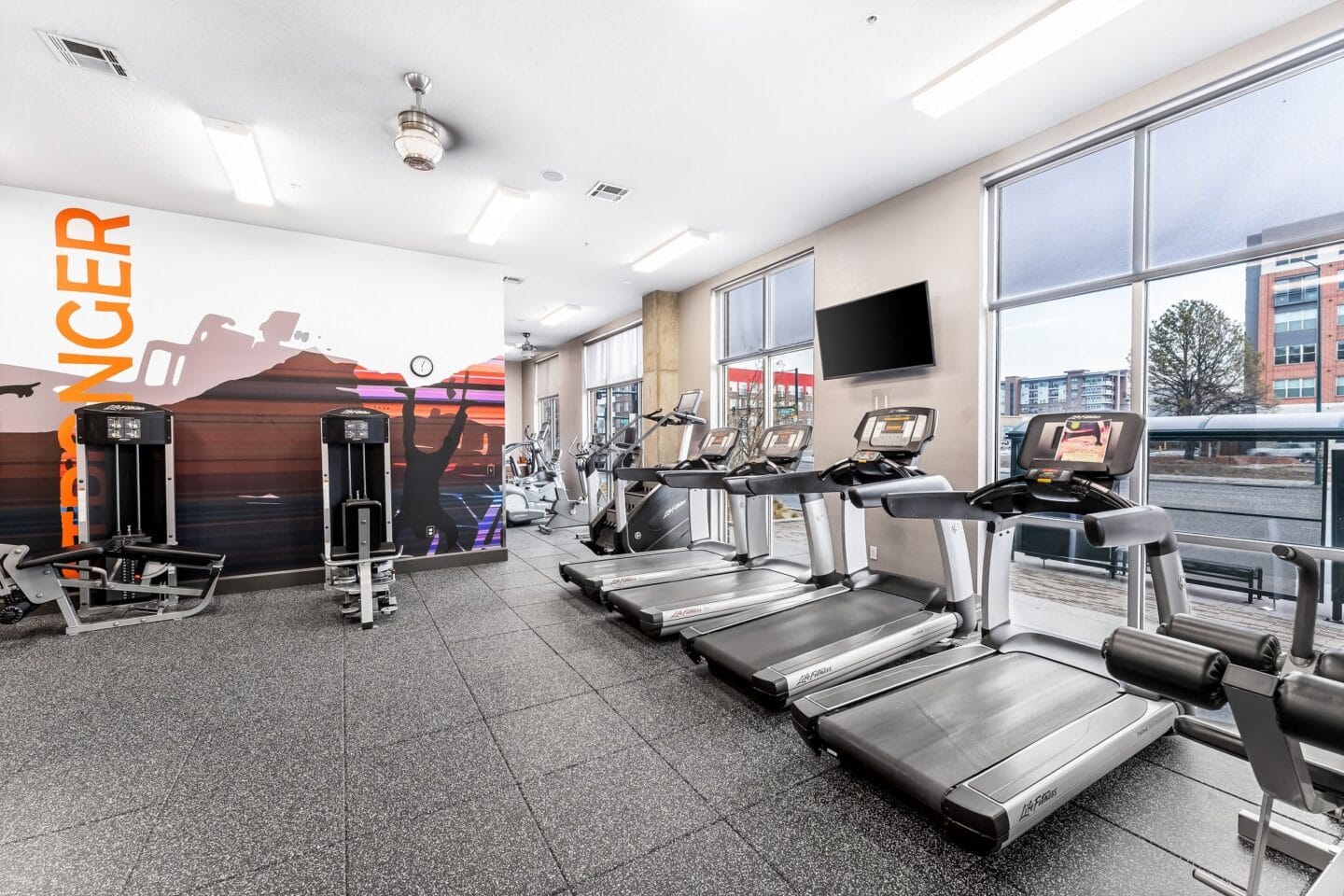 Cardio Equipment in Fitness Center at Windsor at Broadway Station, Denver, CO