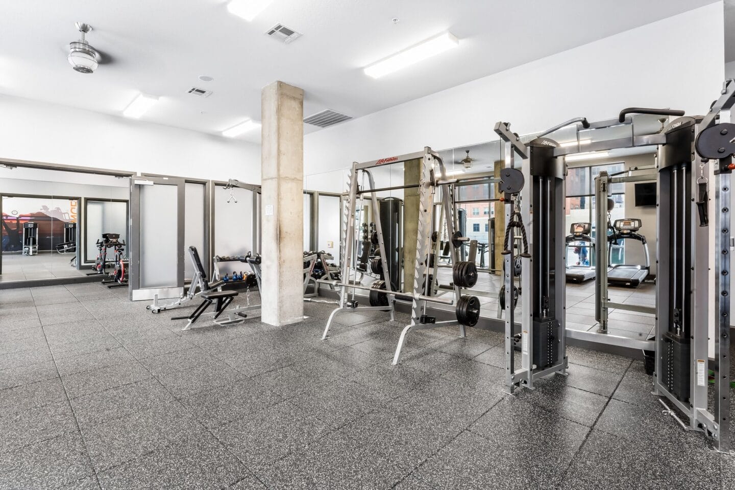 Strength Training Machines In Gym at Windsor at Broadway Station, Denver, CO