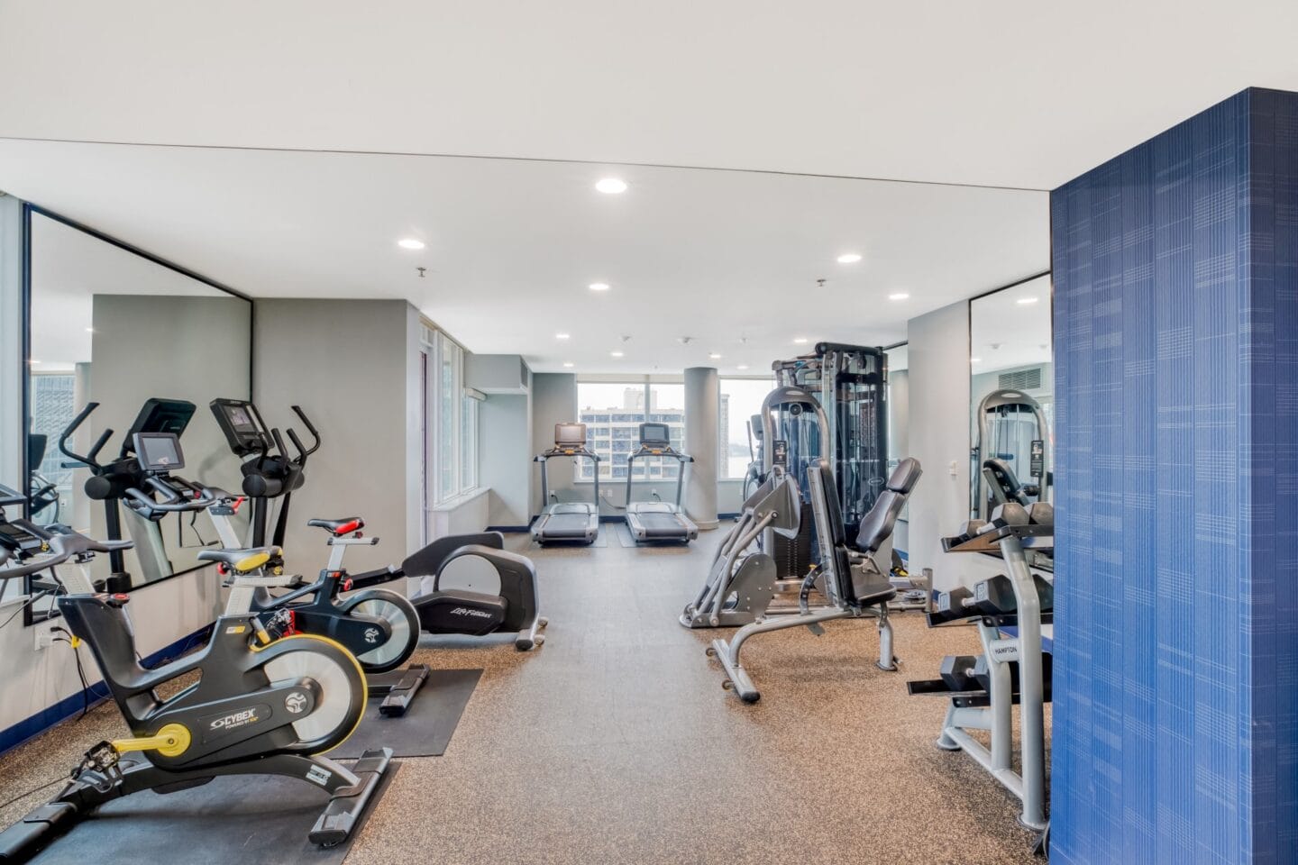 Fitness Center with Cardio and Weightlifting Equipment at The Martin, 2105 5th Ave, WA