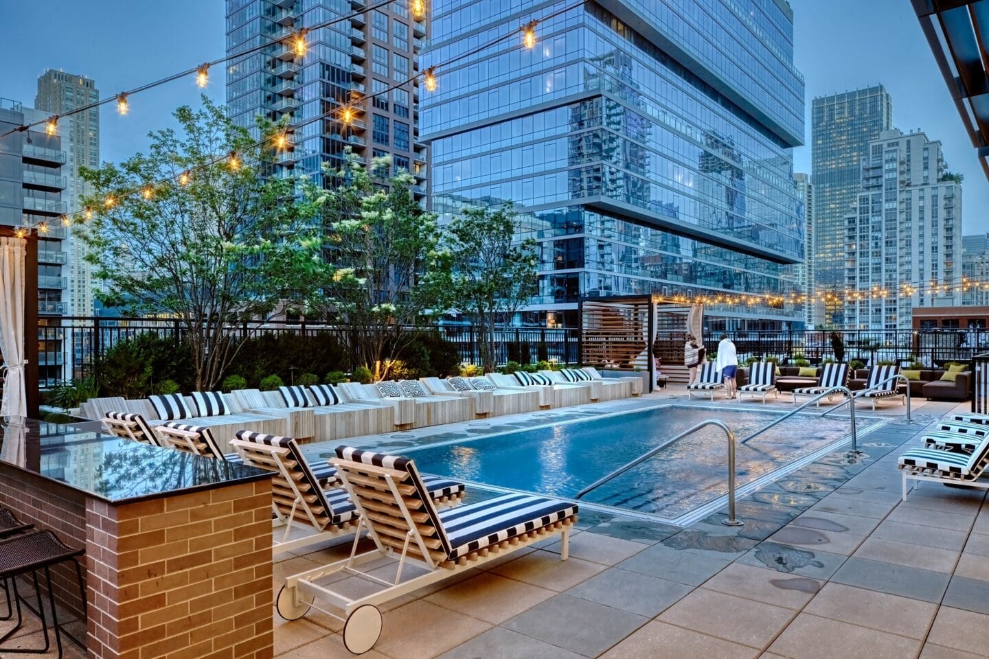 Upgraded Pool at Flair Tower, Chicago, Illinois