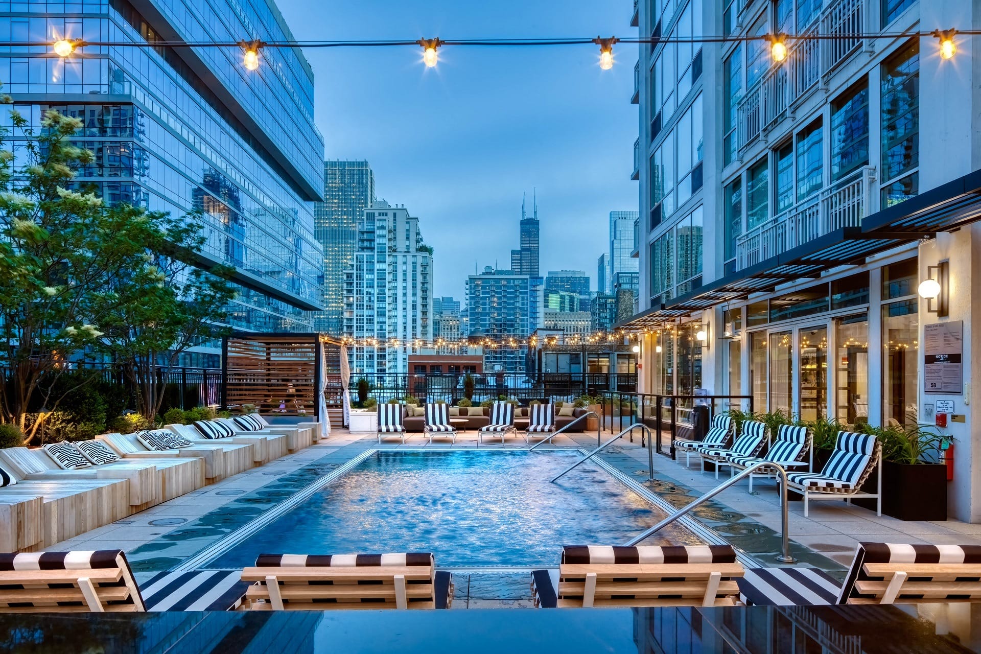 Resort Style Pool at Flair Tower, Chicago, Illinois