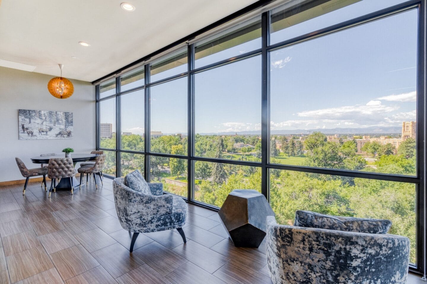 Seating area at 1000 Speer Blvd, Denver, CO 80204