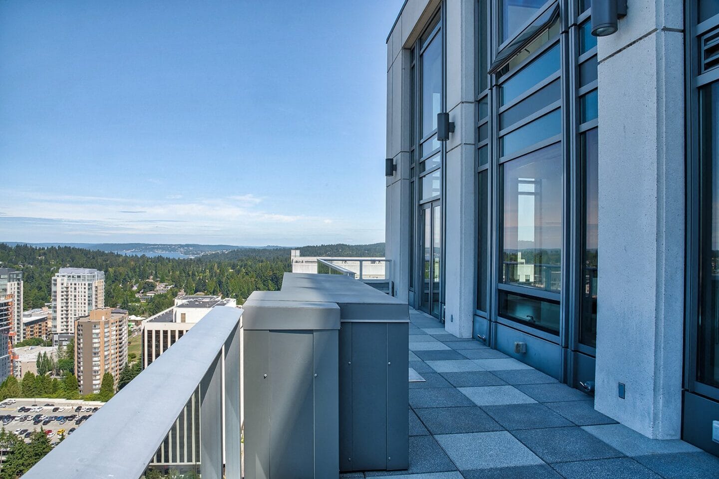 Penthouse with large exterior living space at The Bravern, 688 110th Ave NE, WA