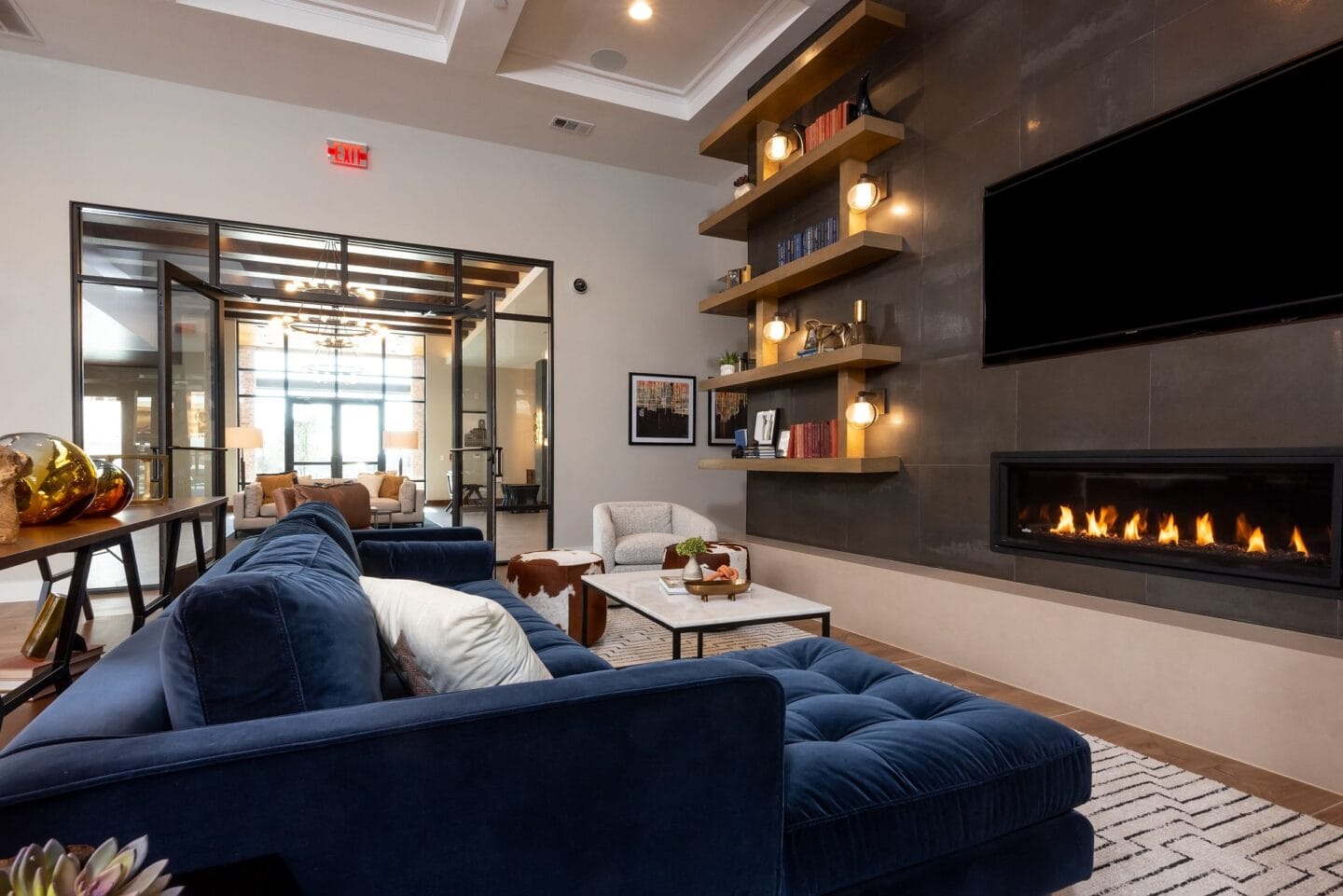 Fireplace Lounge at Windsor Castle Hills, Carrollton, TX, 75010