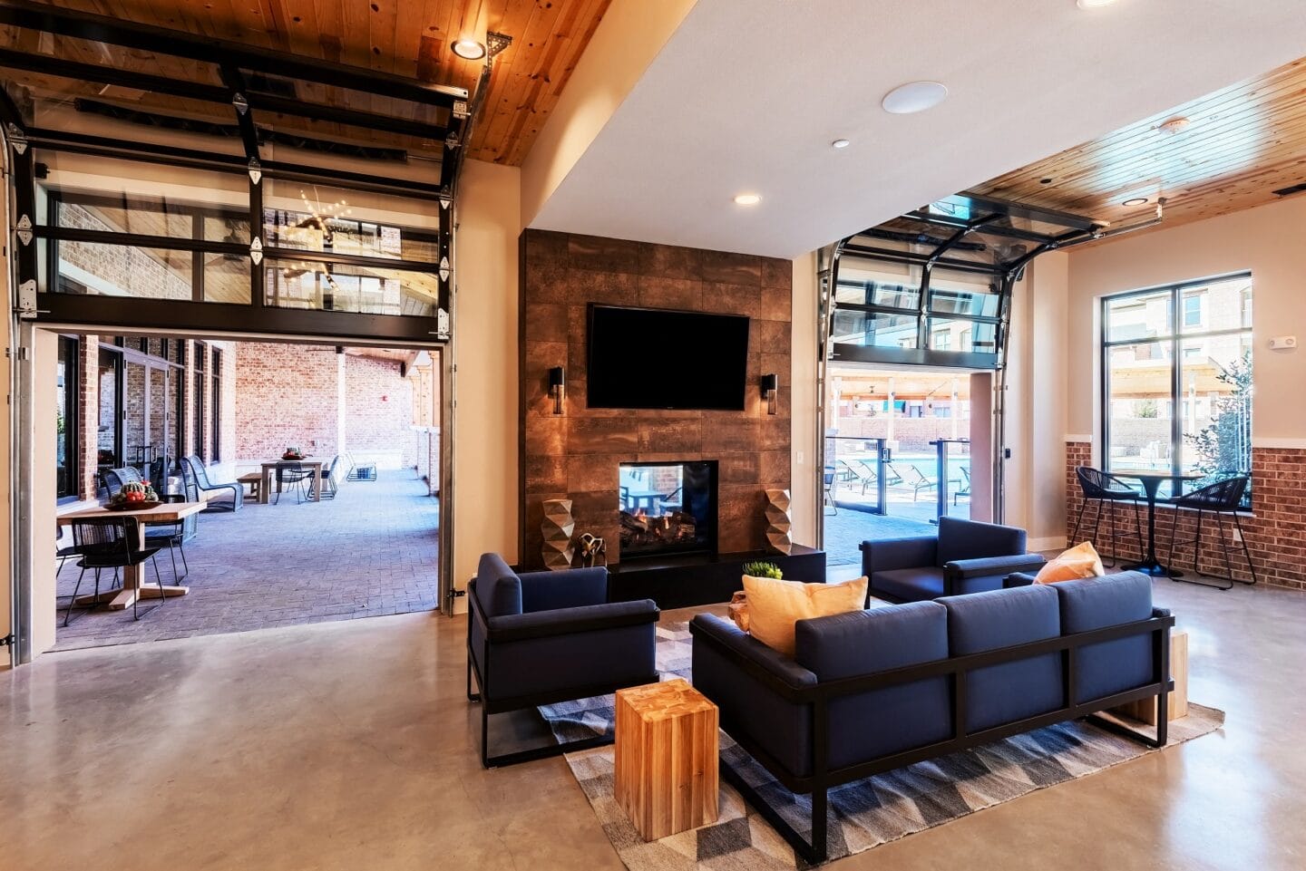 Social Lounge With Fireplace at Windsor Castle Hills, Texas, 75010