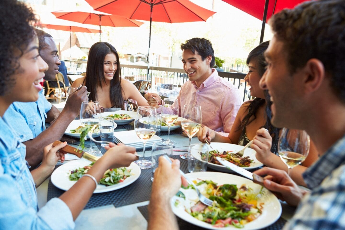 Friends Enjoying Meal at Windsor Castle Hills, Carrollton