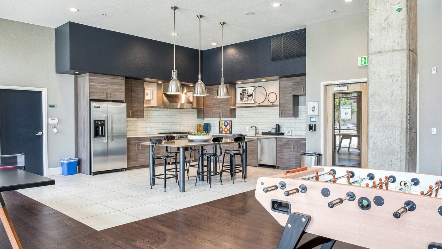 Clubroom With A Fully Equipped Kitchen at Windsor at Broadway Station, Denver, CO