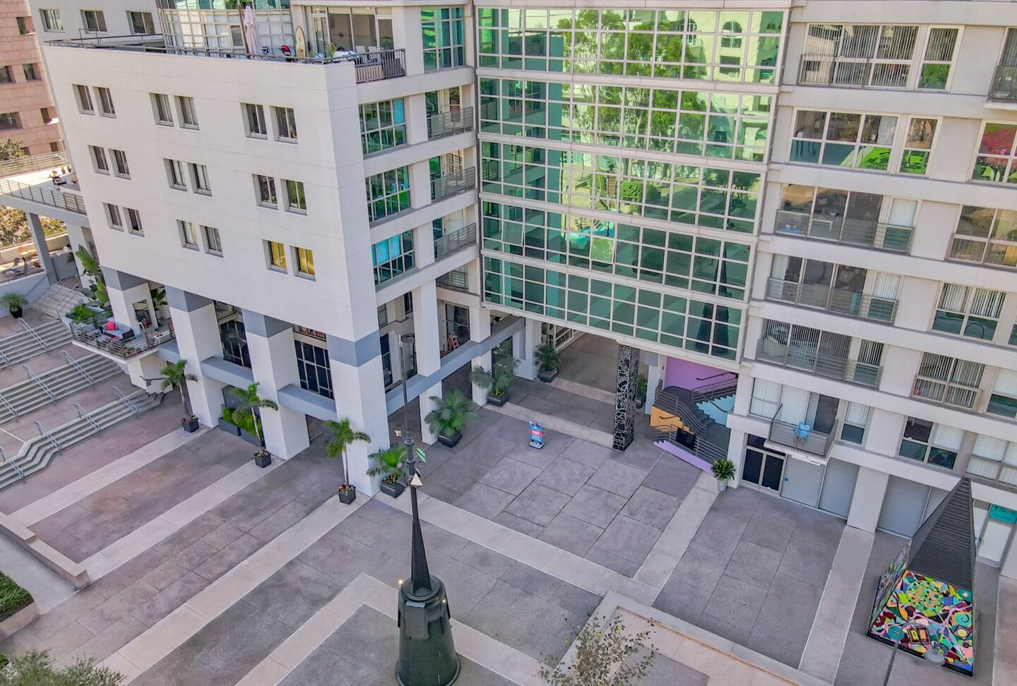 Entrance to Grand Hope Park from Downtown Los Angeles from Renaissance Tower, 501 W. Olympic Boulevard, Los Angeles