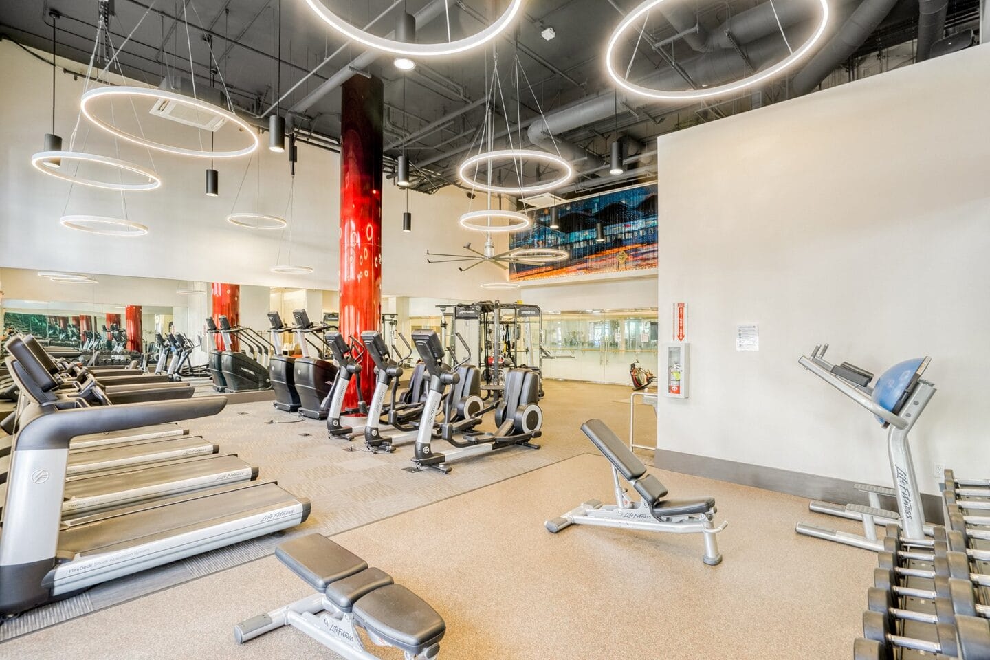 State of the art fitness center at Dublin Station by Windsor