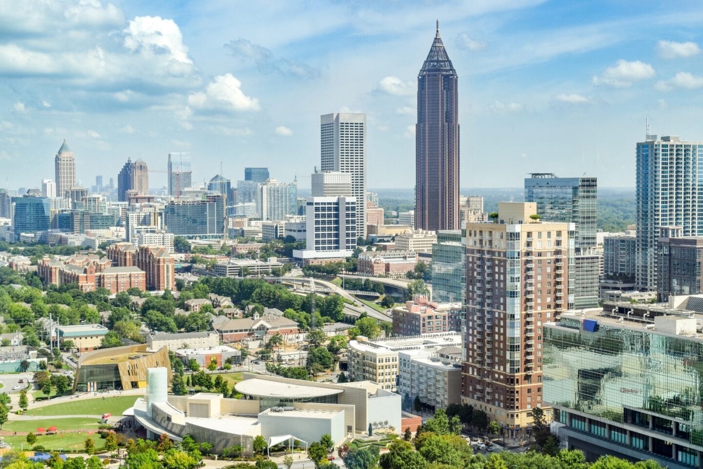 Downtown skyline near Elevate West Village, Smyrna, Georgia