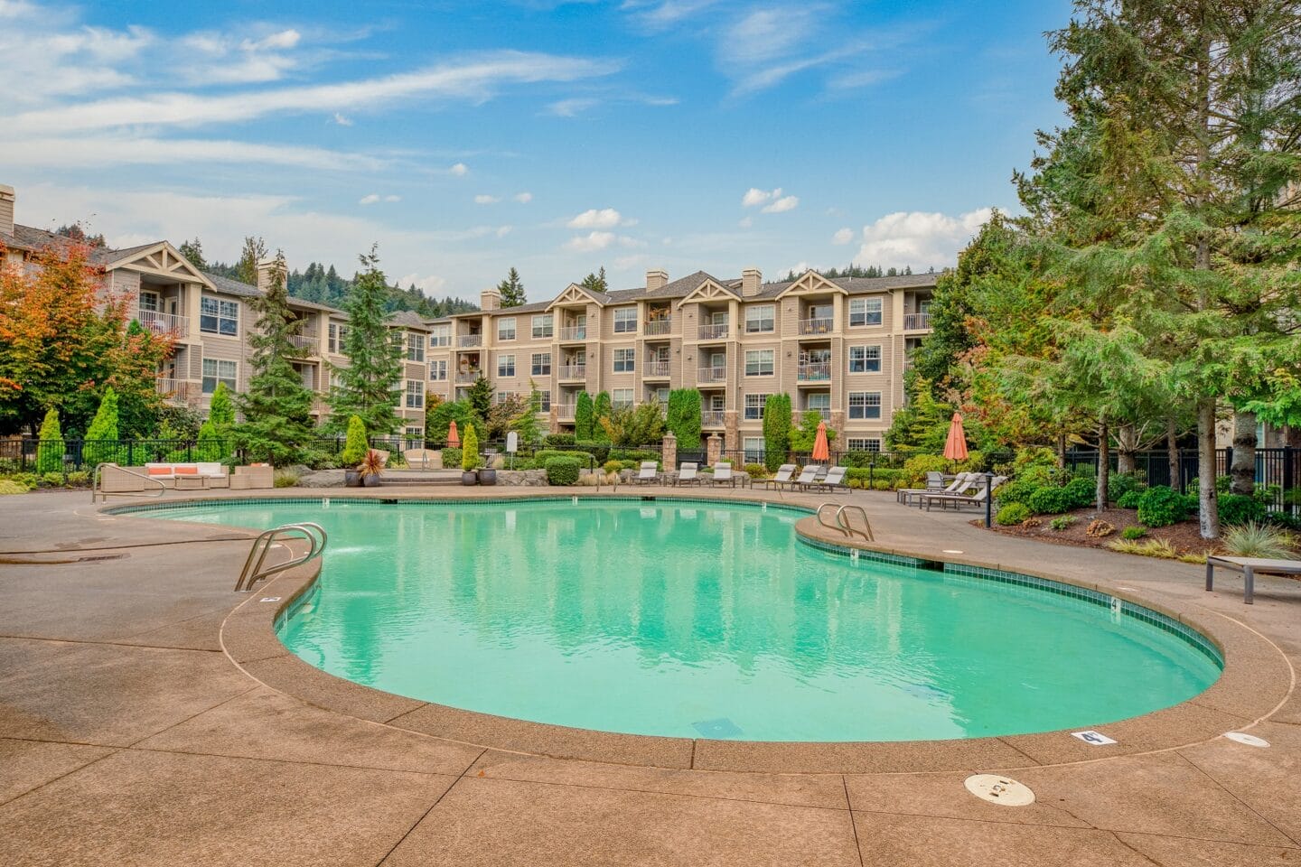 Poolside Sundeck at The Estates at Cougar Mountain, Issaquah, Washington