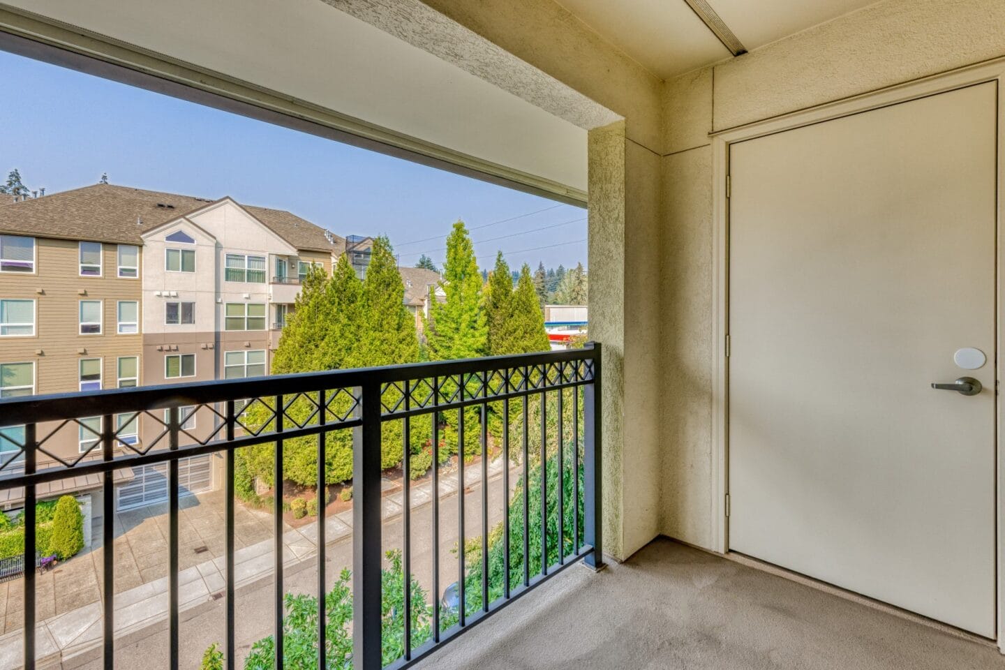 Private Balcony at Tera Apartments, 528 Central Way, WA