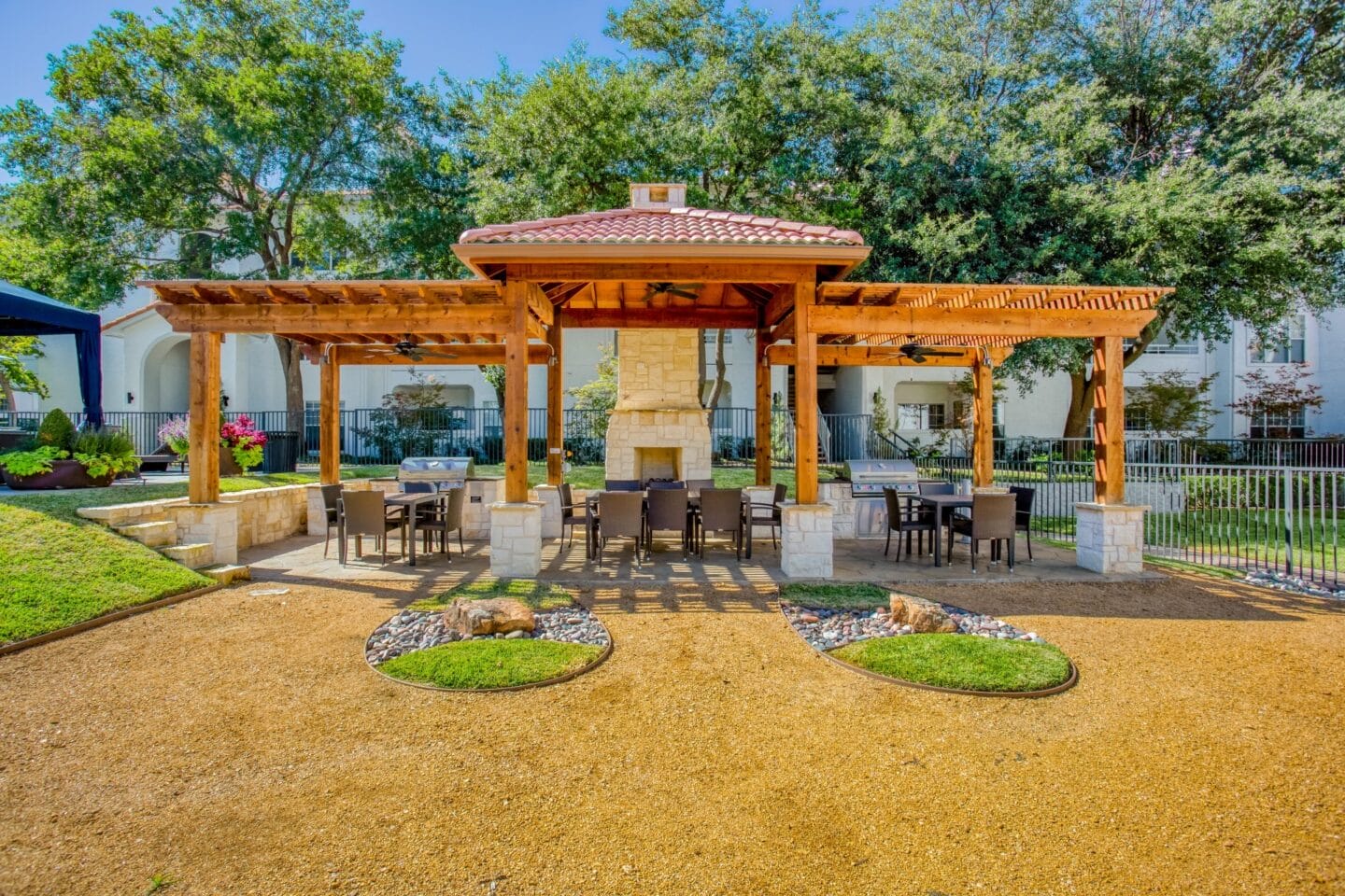 Grilling area by the pool