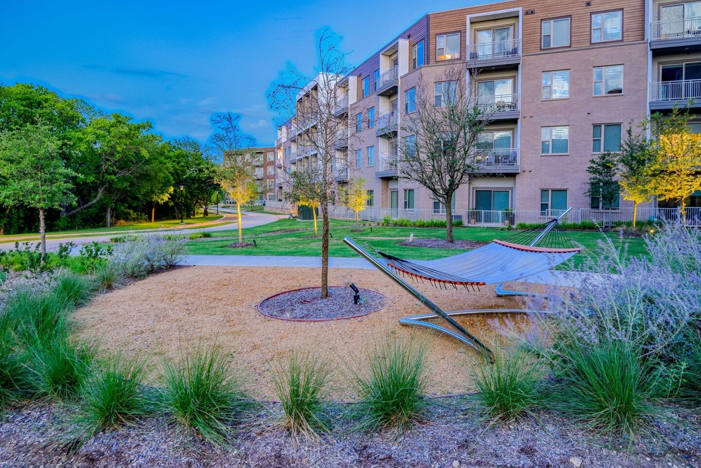 Relax in our hammock garden