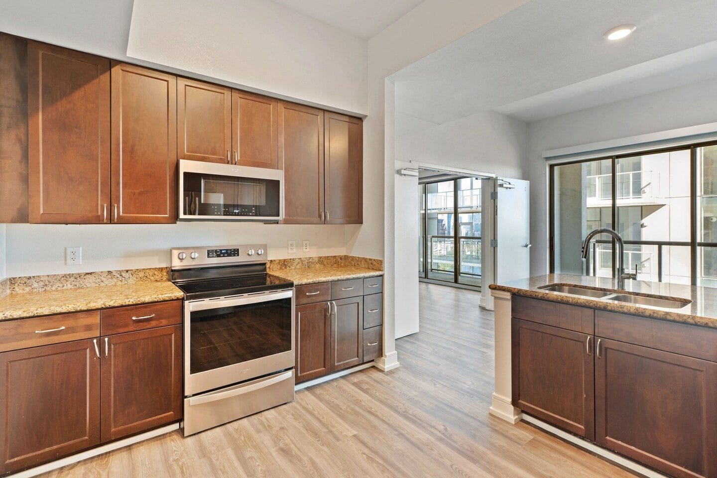 Custom cabinetry and stainless steel appliances