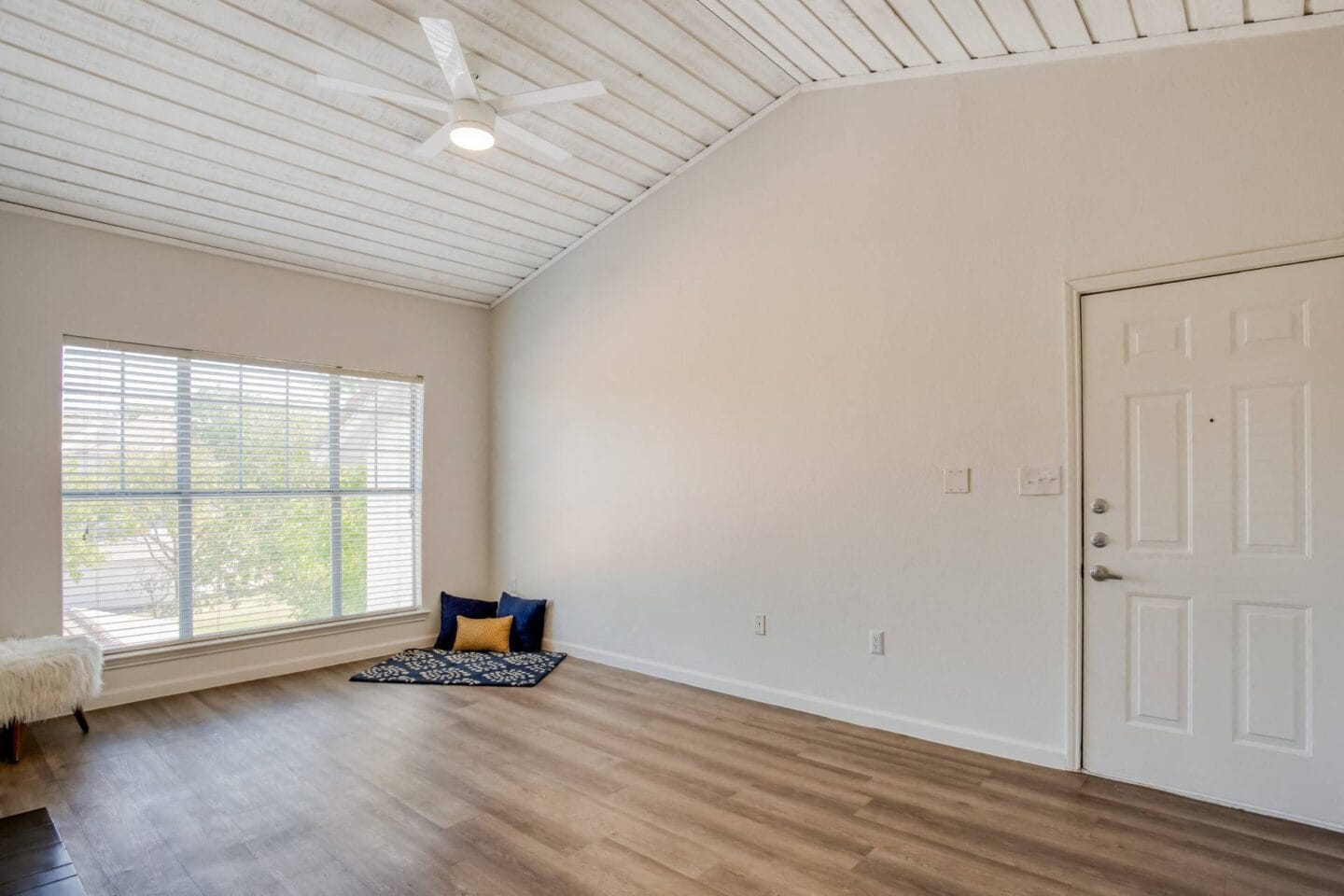 Large window in living room of Windsor on White Rock Lake