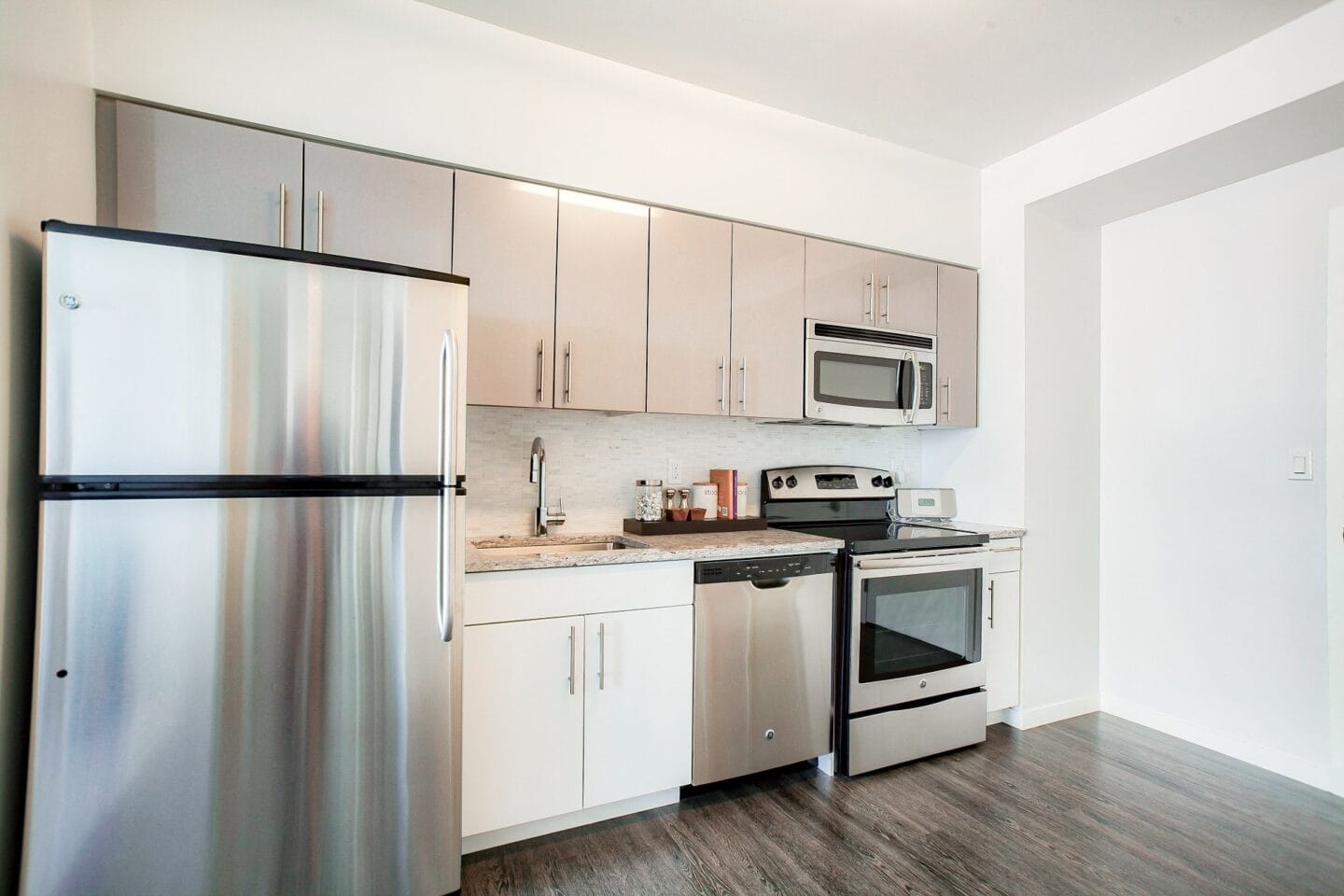 Tiled Kitchen Backsplash at Waterside Place by Windsor, Massachusetts, 02210