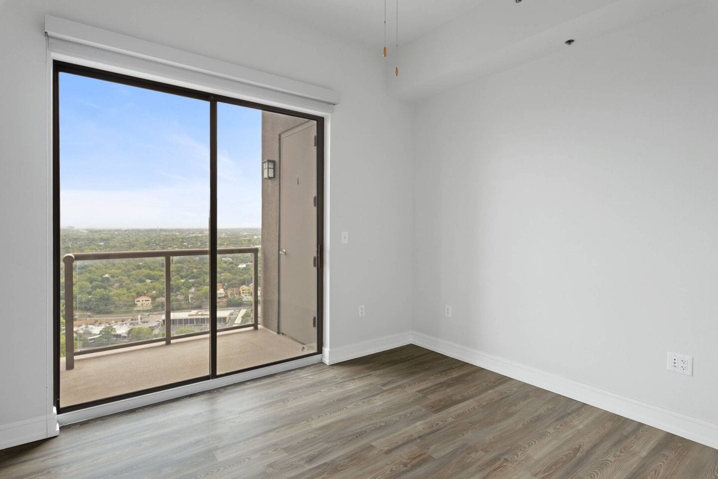 Vinyl plank flooring with large windows