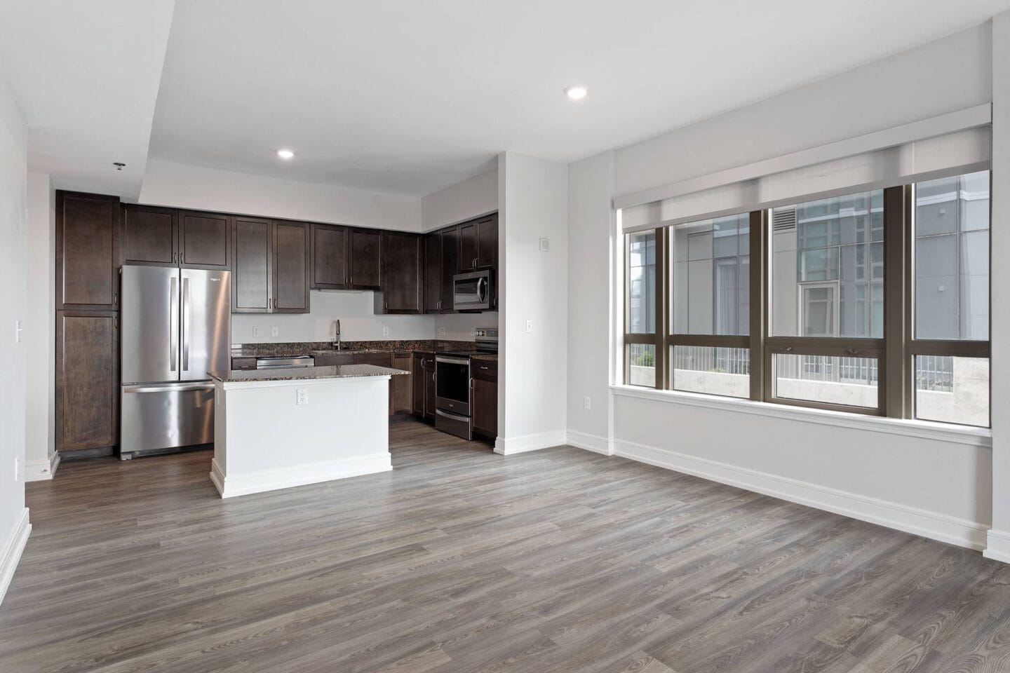 Kitchen and Living Area at Windsor on the Lake, 43 Rainey Street Austin, TX 78701