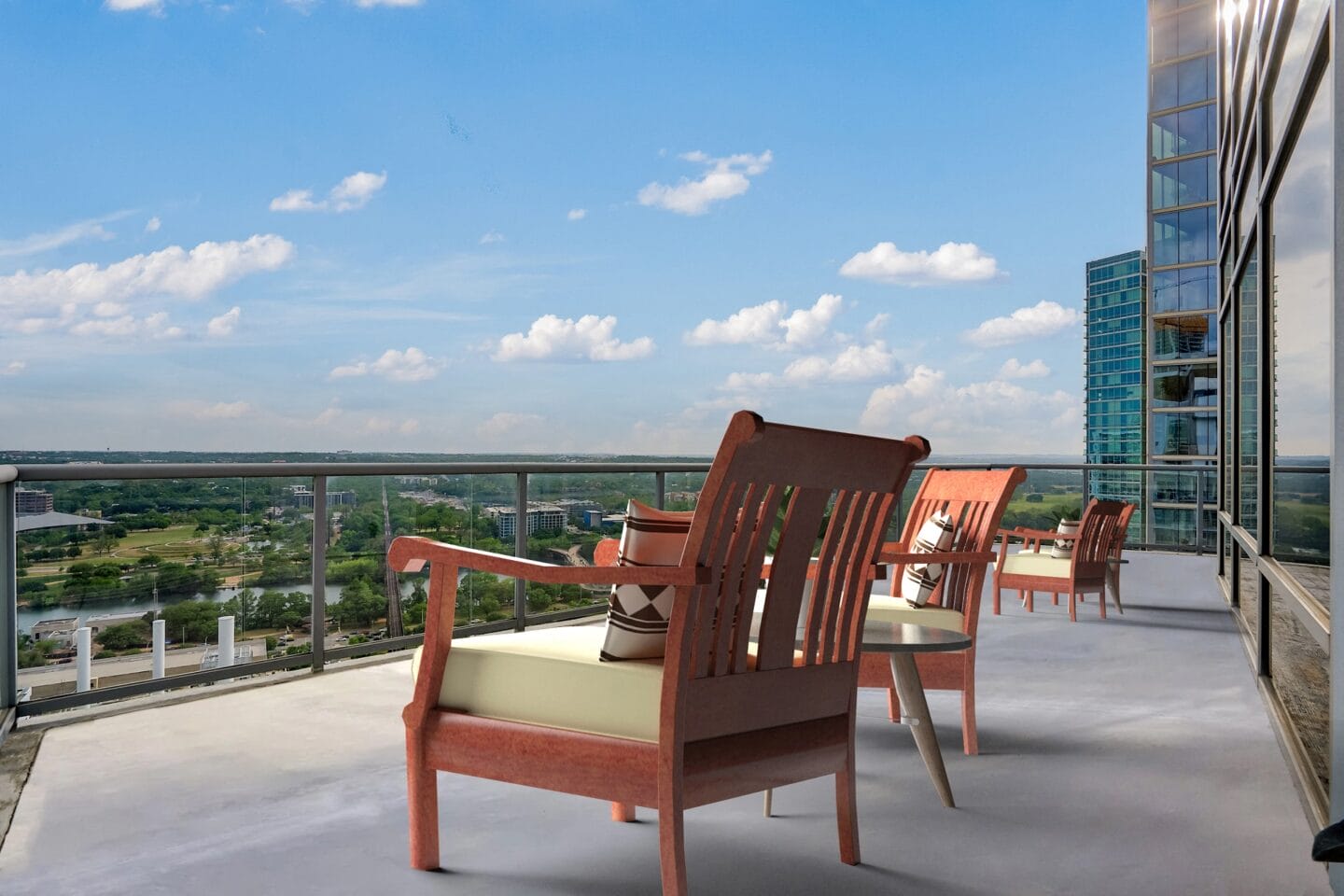 Penthouse views at THE MONARCH BY WINDSOR, 801 West Fifth Street, Austin