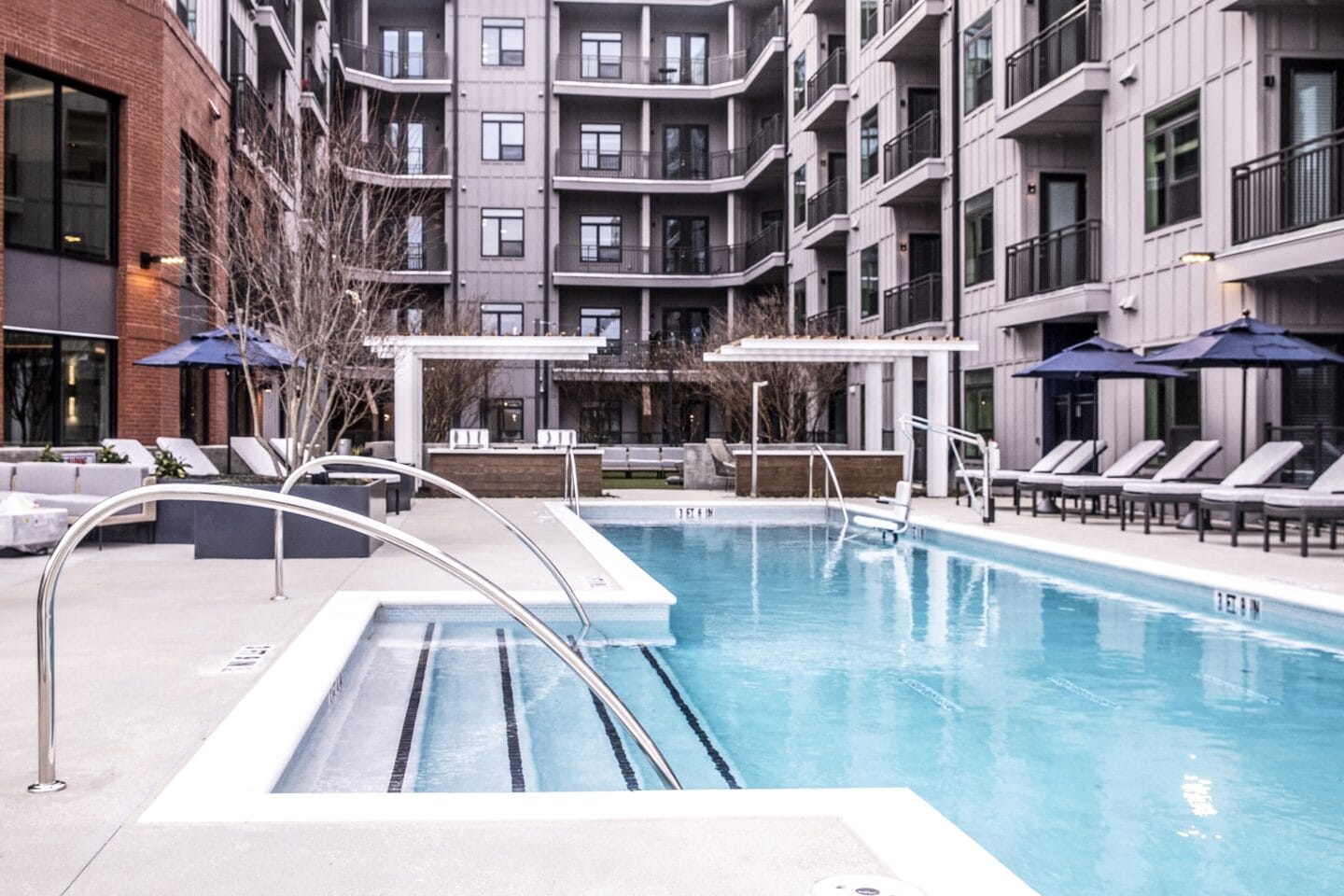 Poolside cabanas at Windsor Interlock, Atlanta, Georgia