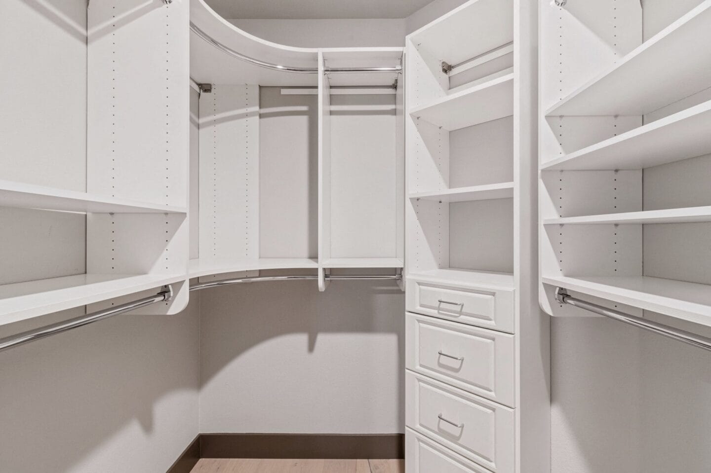 Walk in closets at Blu Harbor by Windsor, Redwood City, CA