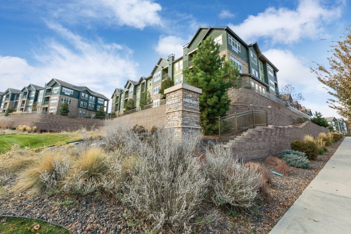 Exterior of building at Windsor at Pinehurst, Lakewood, CO