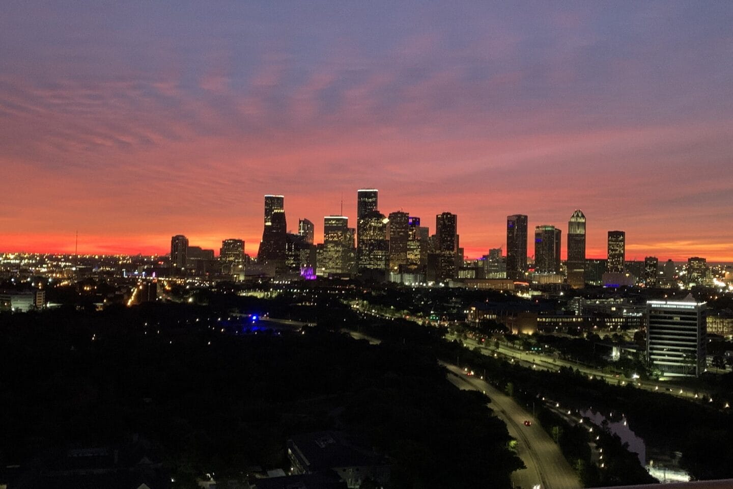 City views  at Windsor Memorial, Houston, 77007