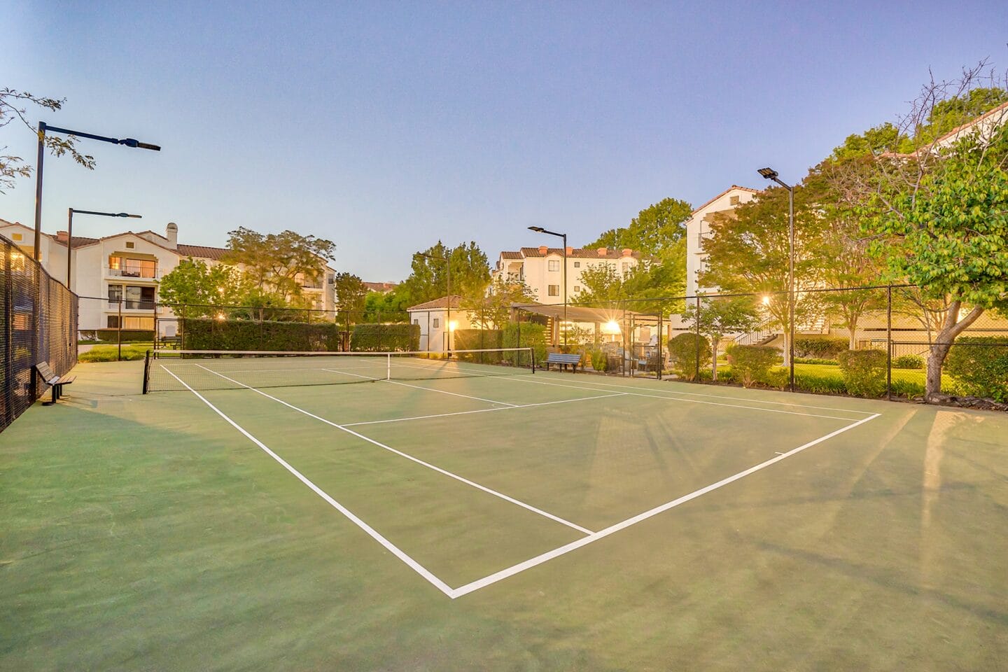 Tennis court at Mission Pointe by Windsor, Sunnyvale, California