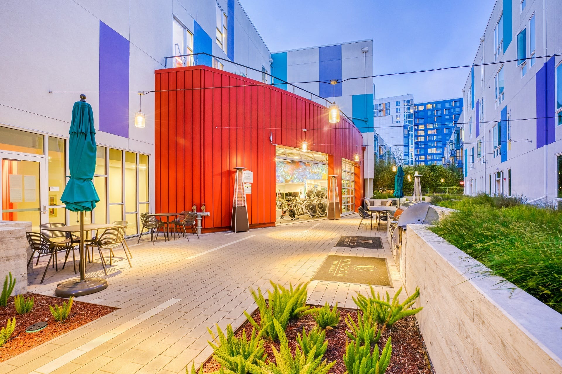 Relaxing Outdoor Lounge Area with Heaters at Mission Bay by Windsor, 94158, CA