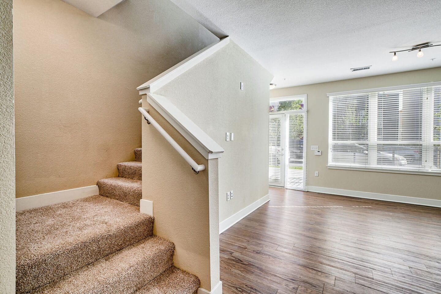 Carpeted stairs at Element 47 by Windsor, 2180 N. Bryant St., Denver